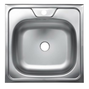Кухонна мийка накладна Fornax 50x50х15 см (AISI 201) 0.5 мм Z5525