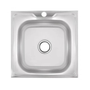 Кухонна мийка накладна Fornax 50x50х15 см (AISI 201) 0.5 мм Z5525