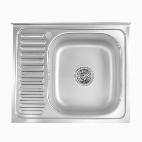 Кухонна мийка накладна Fornax 50x60х18 см (AISI 304) 0.6 мм Z5636 L (фартух зліва)