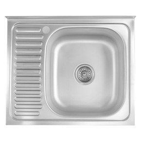 Кухонная мойка накладная Fornax 50x60х18 см (AISI 304) 0.6 мм Z5636 L (фартук слева)