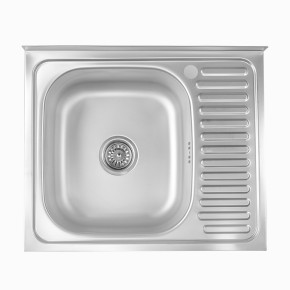 Кухонна мийка накладна Fornax 50x60х18 см (AISI 304) 0.6 мм Z5636 R (фартух праворуч)