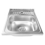 Кухонна мийка накладна Fornax 50x60х18 см (AISI 304) 0.6 мм Z5636 C