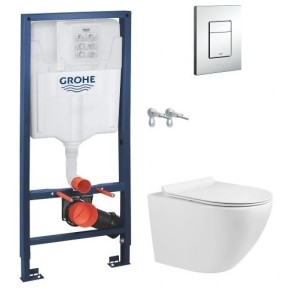 Набір інсталяційний Grohe Amadeus M Rimless підвісний унітаз сидіння Slim slow-closing 38772001 RAPID SL