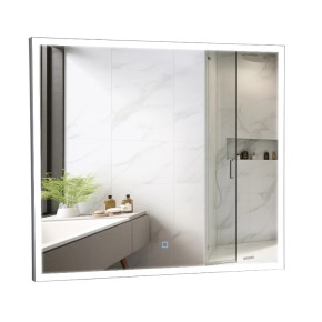 Дзеркало Aqua Rodos Luce black 80х70 см sensor з підсвіткою (27307)
