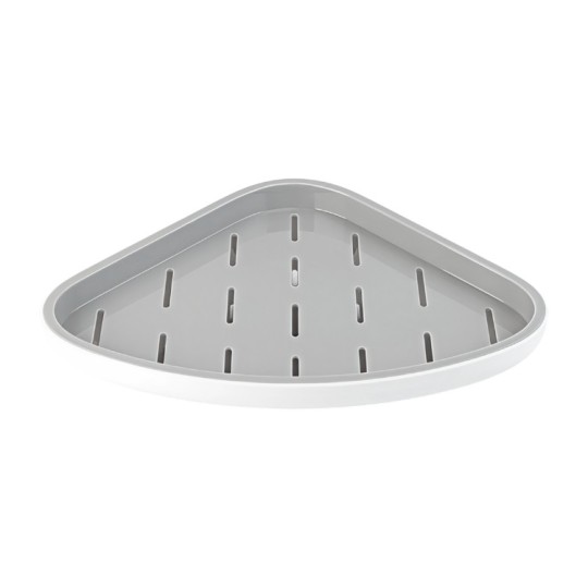 Полиця кутова для ванної кімнати BP-26 біло-сіра (BP-26 WHITE/GRAY)
