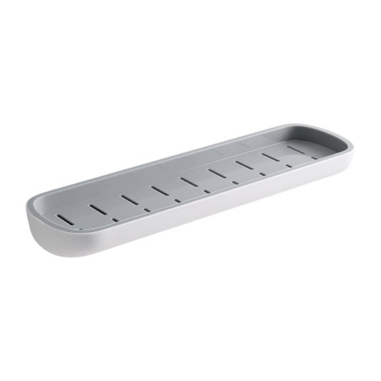 Полиця для ванної кімнати BP-18 велика біло-сіра (BP-18 WHITE/GRAY)