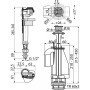 Комплект арматуры с двойной кнопкой AlcaPlast (SA08AS 1/2" chrom)