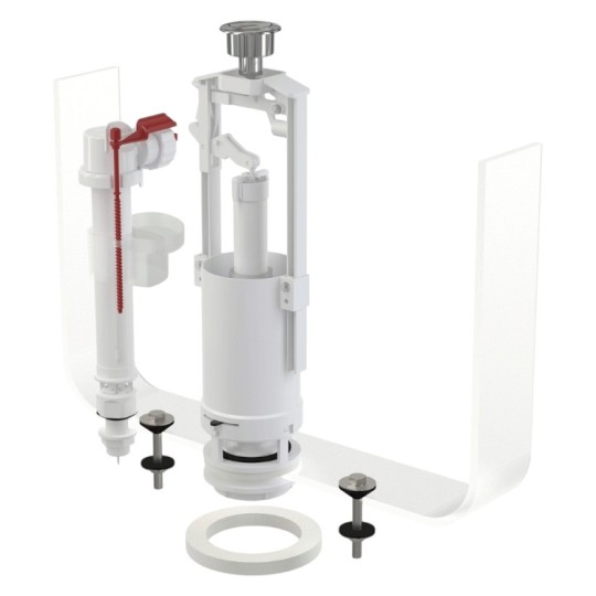 Комплект арматури зі стоп кнопкою AlcaPlast (SA2000S 1/2" chrom)