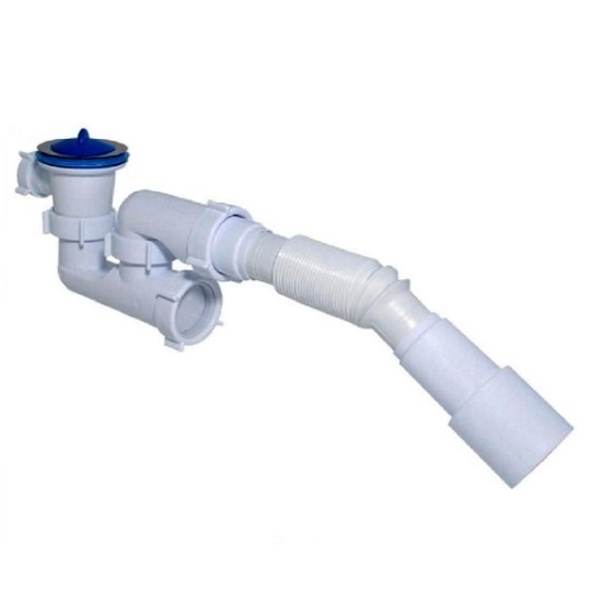 Сифон "Waterstal" для душового піддону регульований 1 1/2 40 з гнучкою трубою (А - 82589)