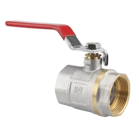 Кран шаровый Karro 1 1/2" ВВ красная ручка {30/3}