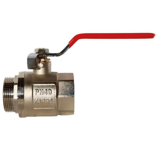 Кран шаровый Karro Standart+ 1 1/2" ВЗ красная ручка {30/3}