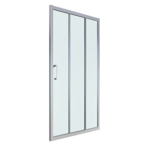 LEXO дверь 100*195 см трехсекционная раздвижная, профиль хром, прозрачное стекло 6 мм (599-810/1)