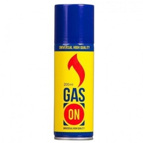 Баллон для заправки зажигалок из жести "GAS ON" 200 мл