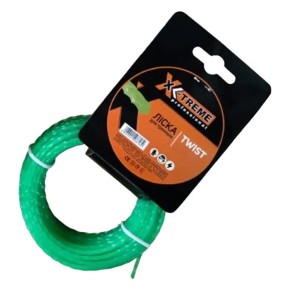 Леска для мотокосы X-TREME Twist 2.7 мм 15 м зелёная