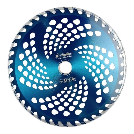 Ніж для мотокоси X-Treme Blue 255х25.4х1.3 мм 40Т з победітовими напайками (84082)
