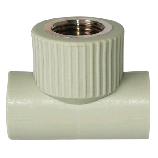 Тройник Tebo PPR Ø20х1/2"Вх20 серый