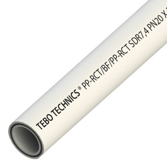 Труба Tebo PP-RCT PN20 Basalt Ø20 белая 40/120