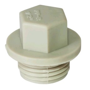 Заглушка Tebo PPR 1/2" Н серая (031090201)