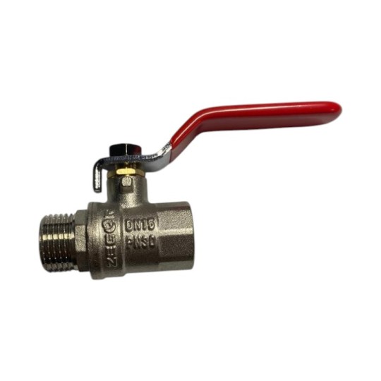 Кран шаровый Zegor 1/2" ВЗ красная ручка (FBR31)