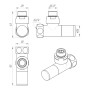 Кран кутовий Laris 1/2"x3/4" 2 штуки (LX-8202)
