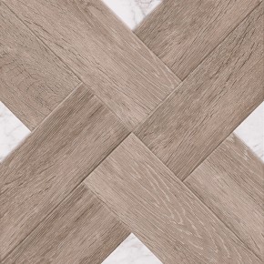 Плитка для пола Golden Tile Marmo Wood Cross 400х400 мм Темно-бежевый Сортная (4VН873) (1,12м2) 7 штук
