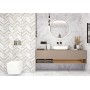 Плитка для стен Golden Tile Marmo Bianco Chevron 300х600 мм белый (G70151) (1.44 м2)