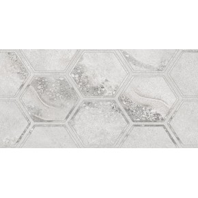 Плитка для стен Golden Tile Fusion Hexagon 300х600 мм серая (112151) (1.44 м2)