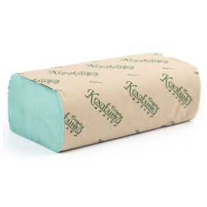 Полотенца бумажные в листах "Кохавинка" зеленые 200 шт 