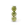 Набір ялинкових кульок (3 штуки) 8 см, світло-зелений перламутр (105-090)