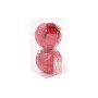 Набір ялинкових кульок з рельєфом 10 см, колір - червоний, 2 штуки: перламутр (147-727)