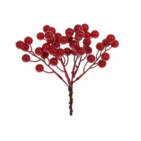 Декоративний букетик червоних ягід, 17см 901-149