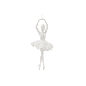 Елочное украшение Балерина 17см, цвет - белый 788-472