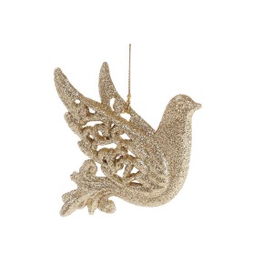 Елочное украшение Птица 11.5*12см, цвет - золото 788-501