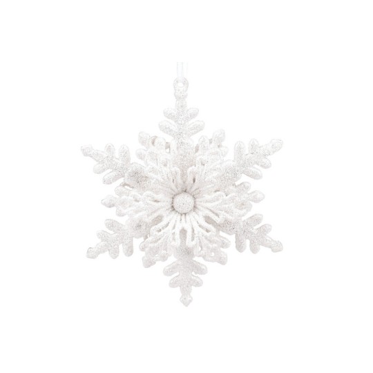 Елочное украшение BonaDi Снежинка 11 см белое (788-718)