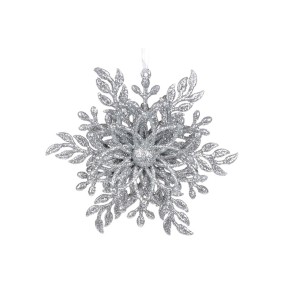Ялинкова прикраса BonaDi Сніжинка 12 см срібло (788-789)
