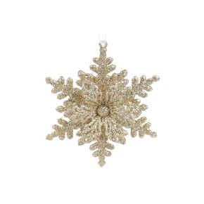 Елочное украшение Снежинка, 11см, цвет - золото 788-717