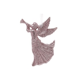 Елочное украшение Ангел 12см, цвет - светло-розовый 788-454