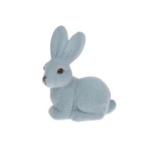 Фігурка декоративна Кролик, 10см, колір - сіро-блакитний 113-019