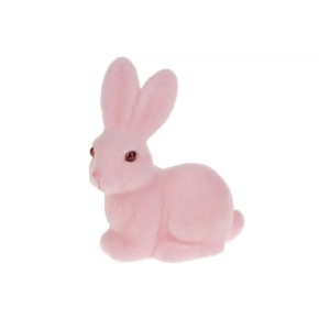 Фігурка декоративна Кролик, 10см, колір - рожевий (113-018)