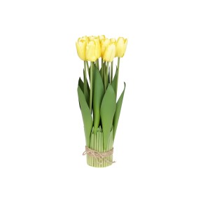 Декоративный букет Тюльпанов, 37см, цвет – желтый (DY7-312)