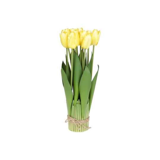 Декоративный букет Тюльпанов, 37см, цвет – желтый (DY7-312)