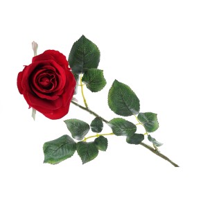 Декоративный цветок Роза, 67см, цвет – красный (709-509)