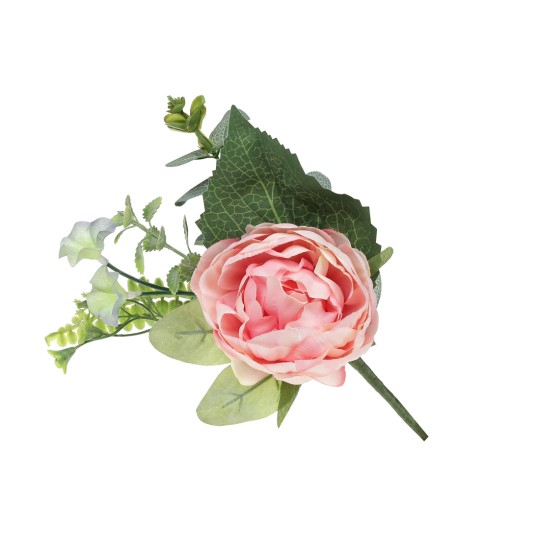 Декоративный цветок Пион, 25см, цвет - темно-розовый (DY7-301)