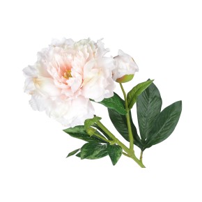 Декоративный цветок Пион с бутоном, 59см, цвет - белый (709-453)