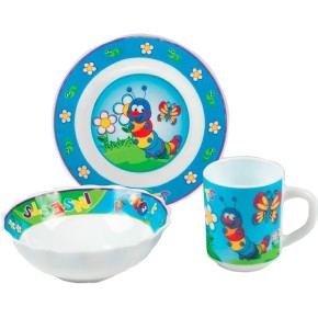 Набір дитячого посуду Vittora Комахи 3 предмети VT-405l (105757)