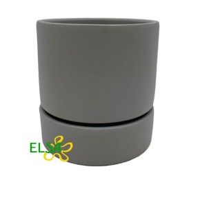 Горшок для цветов Цилиндр жемчужина серый 1,5л выс.15см Ø15,5см