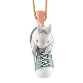Декоративна фігурка "Кролик в черевику", 21,5х9х18,5 см (KG-24)