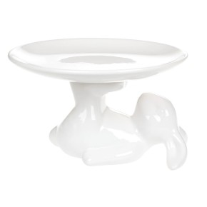 Блюдо керамічне на підставці BonaDi Білий кролик 739-700