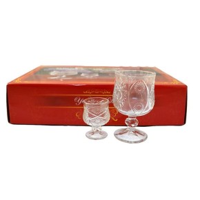 Набір скляних келихів та чарок Батерфляй (250мл+50мл) 12 предметів (VD6393)