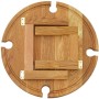 Винный столик круглый (менажница) деревянный